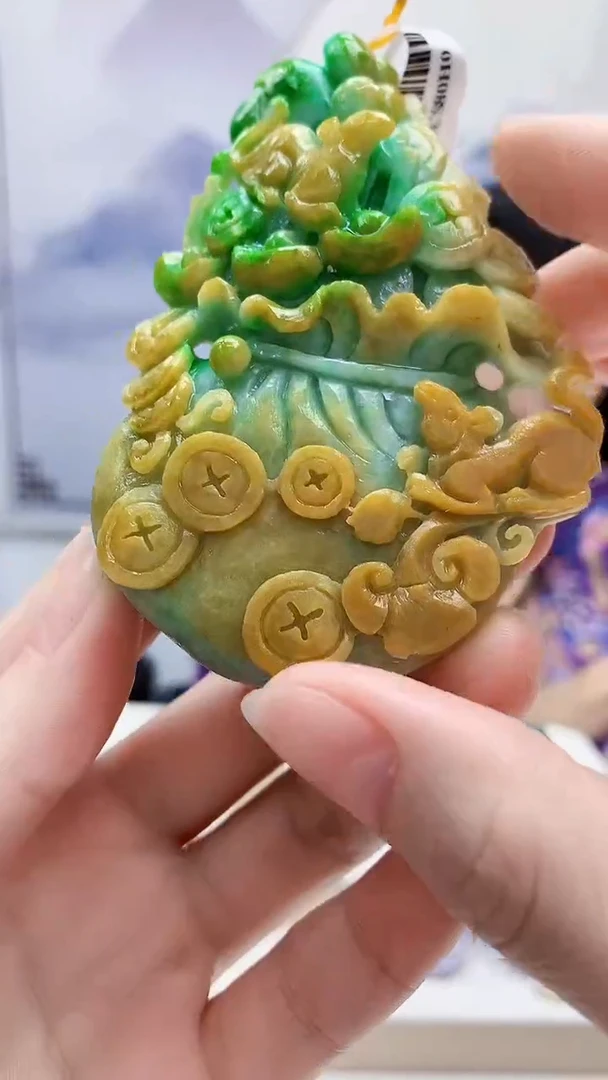 未镶嵌定制翡翠4812ry-毛货挂件46