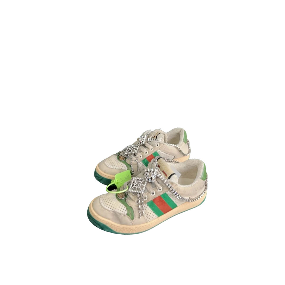 95新 GUCCI/古驰 水钻脏脏鞋 35.5码b0446