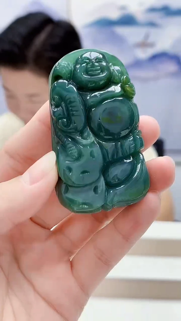 未镶嵌定制翡翠4917lr-毛货挂件20