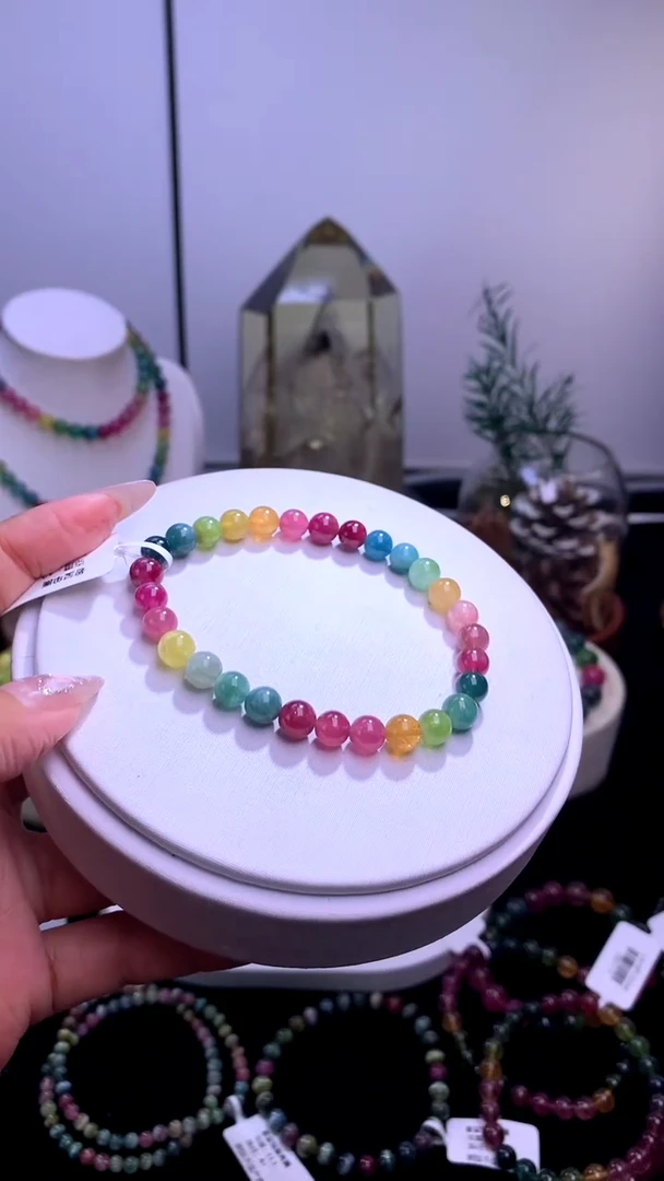 手链未镶嵌碧玺【梦源珠宝】天然碧玺单圈手链