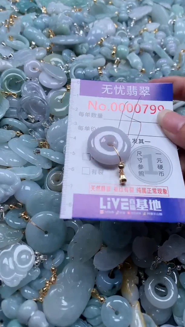 翡翠未镶嵌吊坠(不含链)799