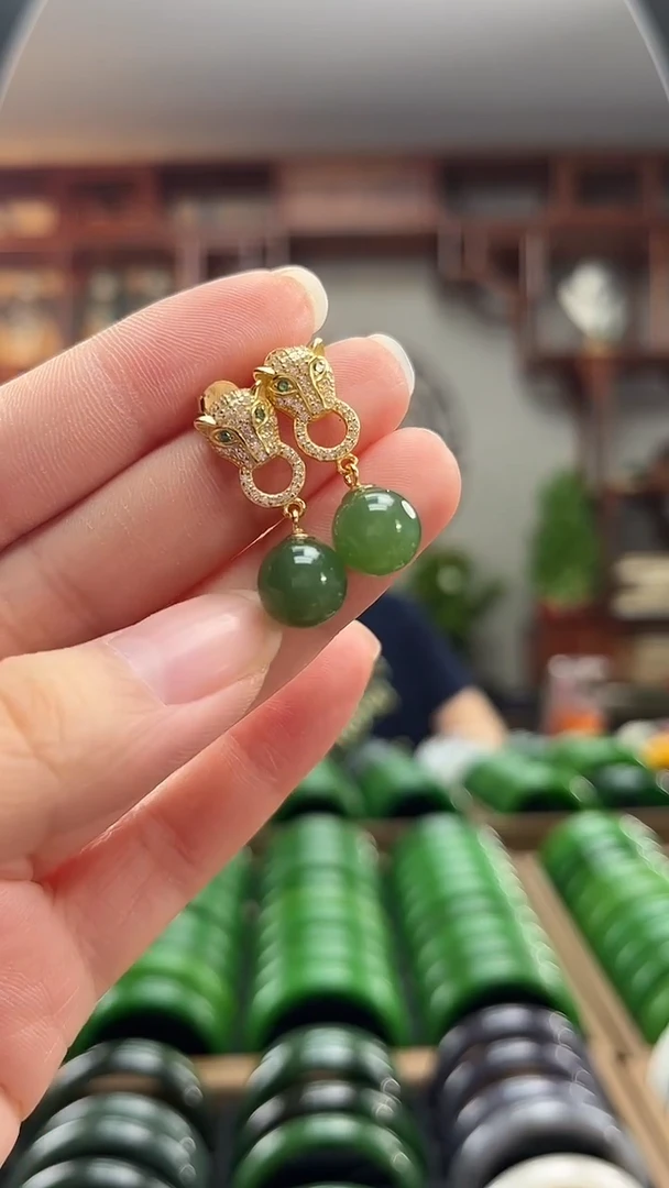 未镶嵌和田玉耳饰耳环  多样性发一