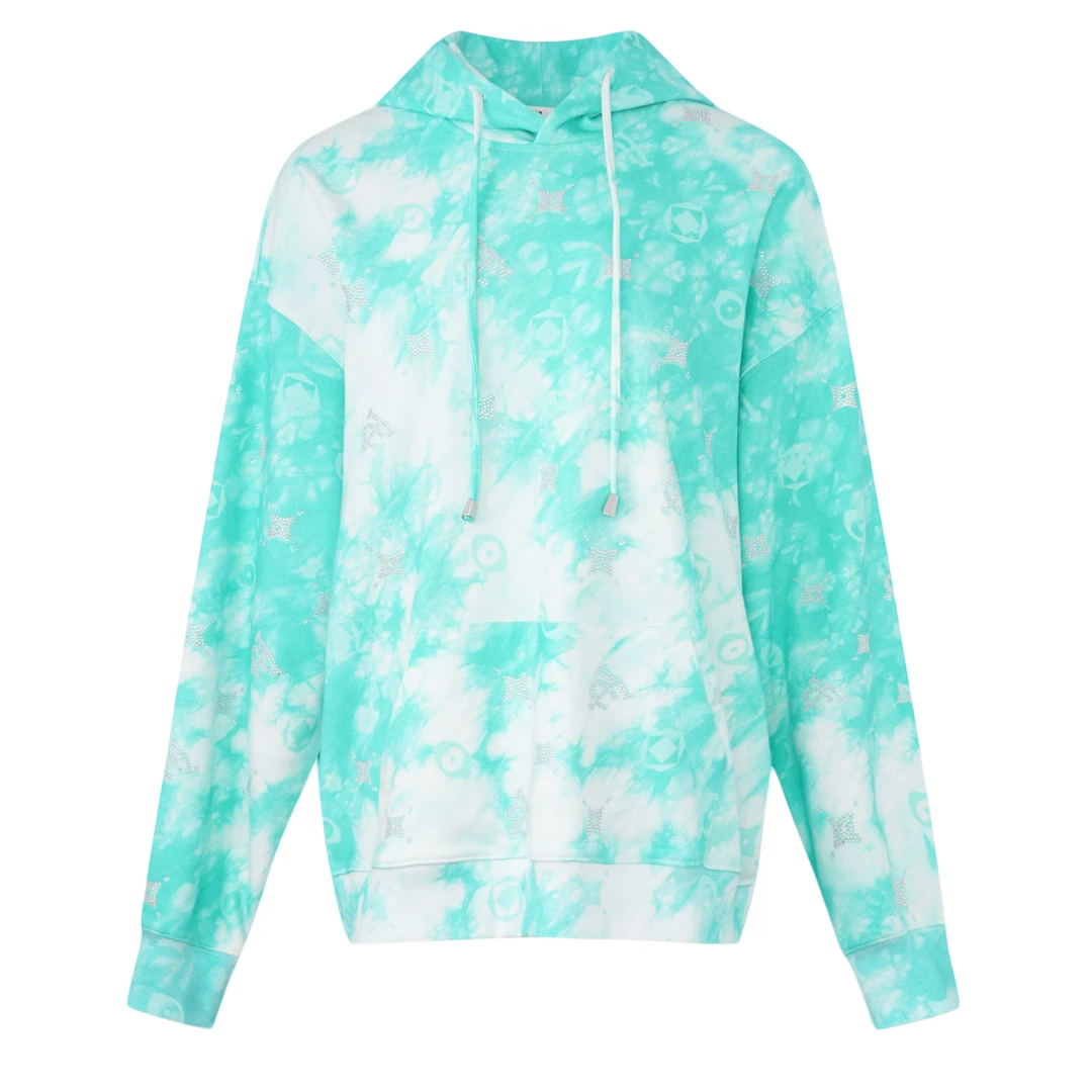 线上潮牌-TCH潮牌扎染烫钻时尚潮流休闲情侣连帽卫衣T72A12E6005