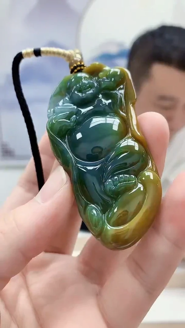 未镶嵌定制翡翠雨***…4898bb-毛货挂件78