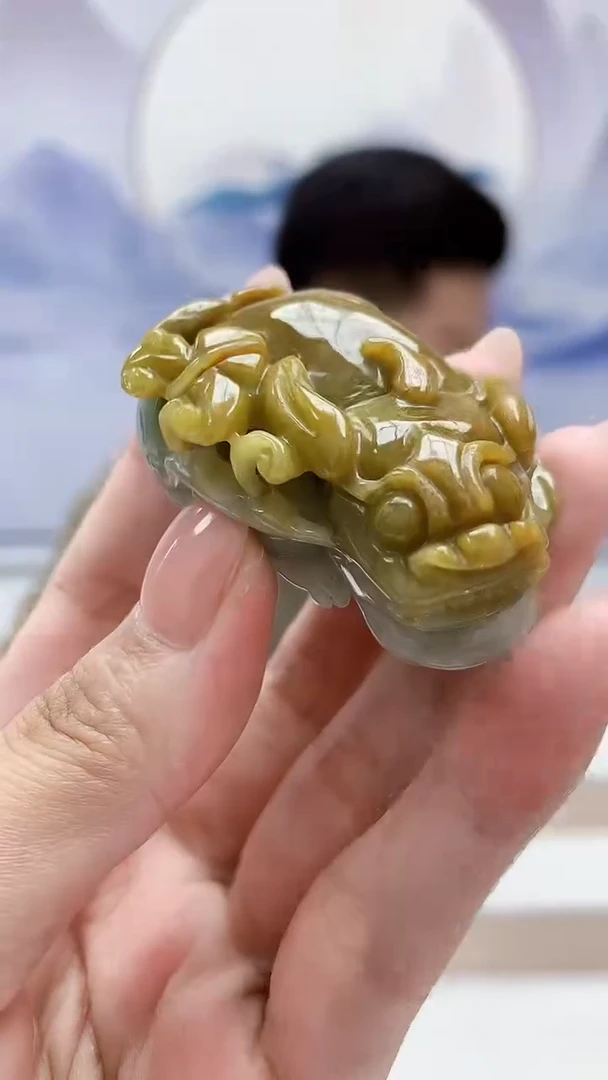 未镶嵌定制翡翠4917MM-毛货挂件32