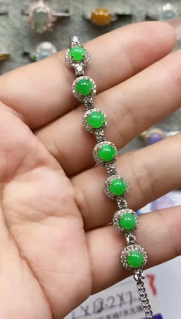 银S925镶嵌戒指翡翠6239