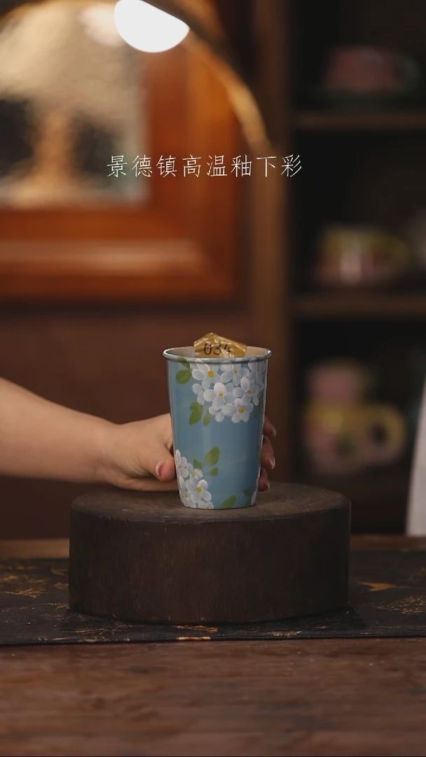 陶瓷景德镇高温釉下手绘陶瓷034