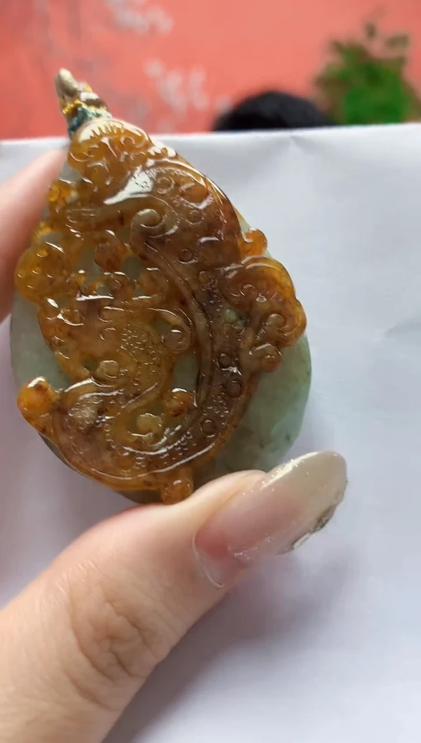 未镶嵌定制翡翠5028jw-毛货挂件65