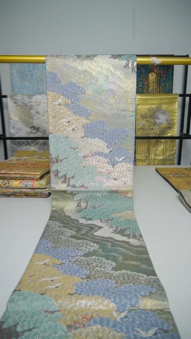 织绣织锦57松鹤。