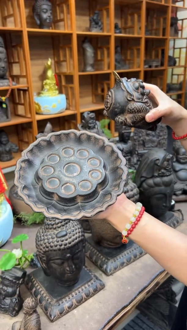 陶土【火山泥】莲蓬壶承