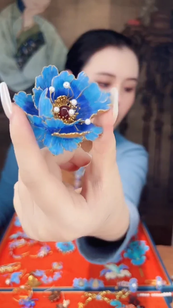 铁合金花岗石牡丹花好看的吊坠