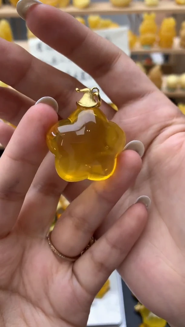 琥珀银S925镶嵌珠宝奇石?**丫021琥珀蜜蜡微瑕拍5发1
