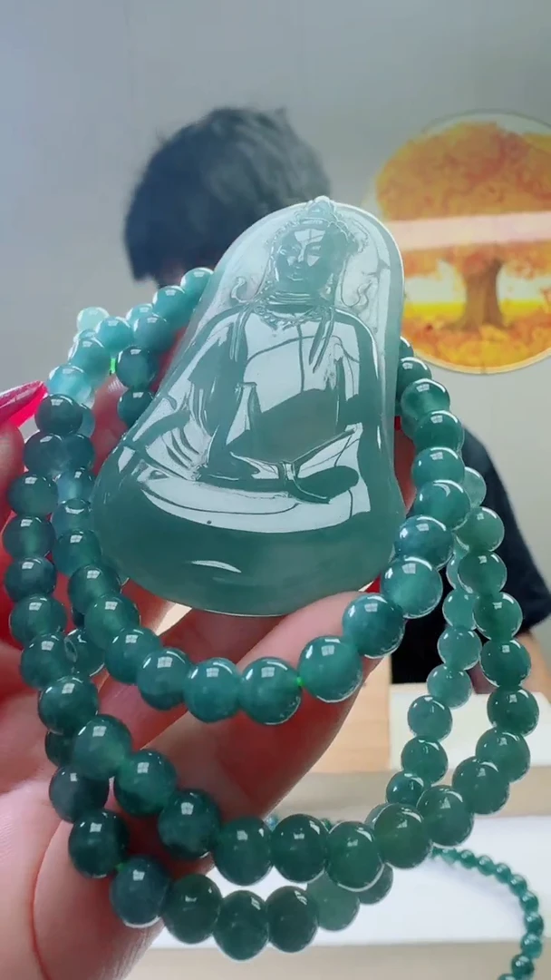 颈饰未镶嵌翡翠天然A货翡翠  多样性随机发其一