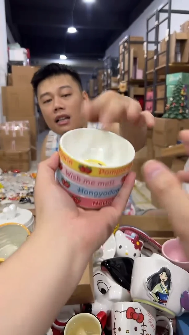 瓷片三利鸥甜品小碗4件套