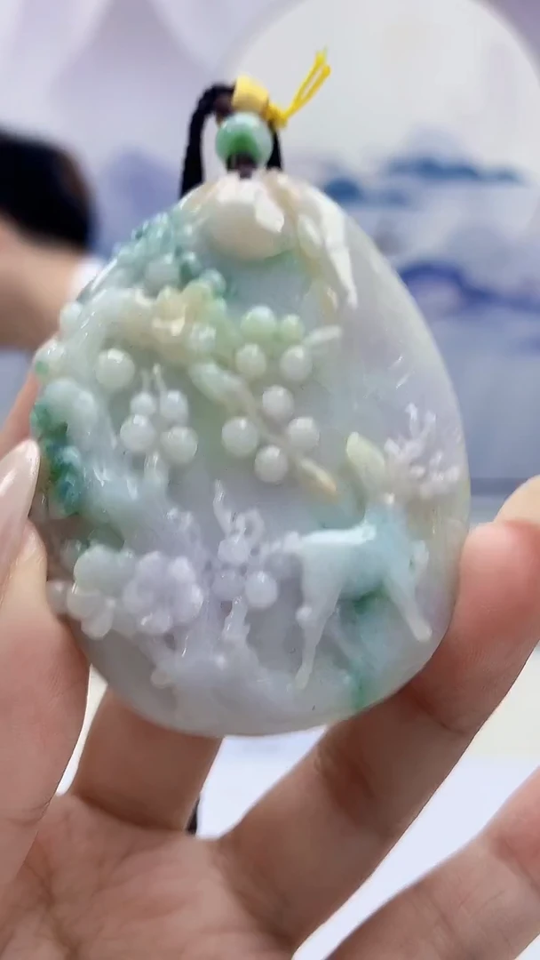 未镶嵌定制翡翠4868xx-毛货挂件24
