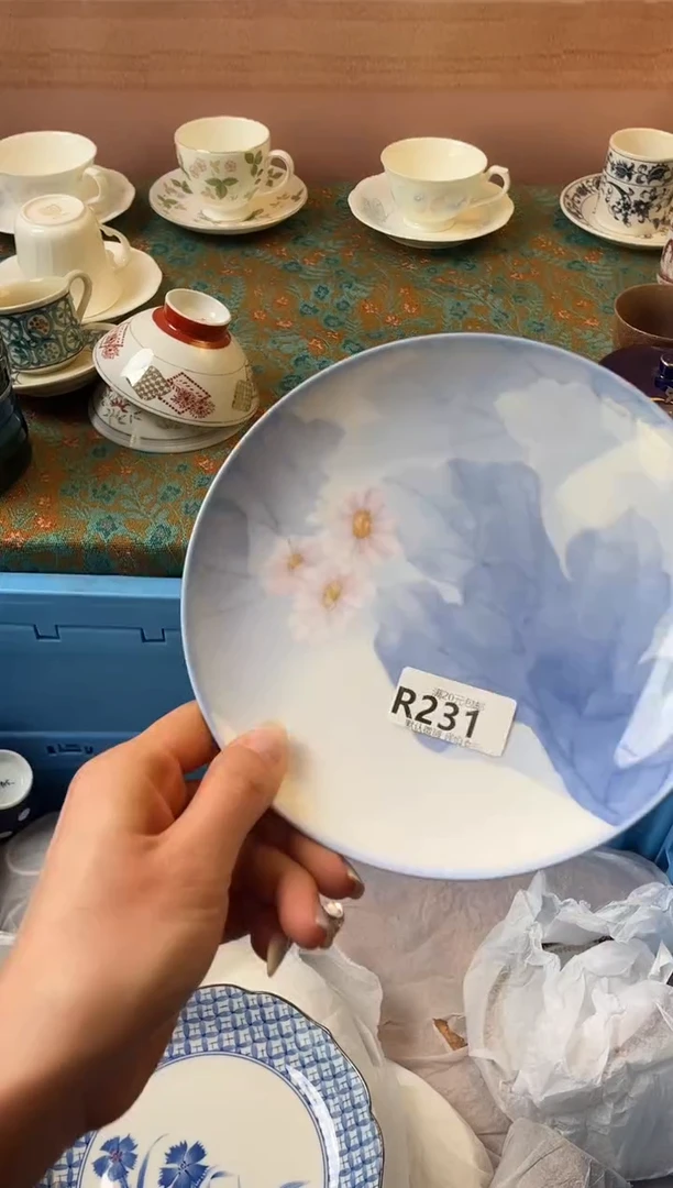 瓷片蓝*瓷器瓷器R231