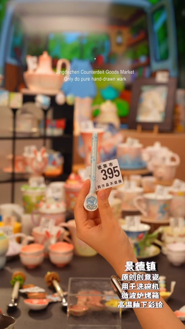 杯子395景德镇手工手绘高温釉下彩