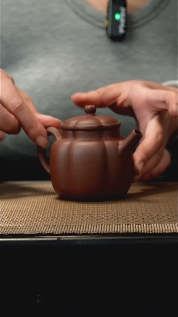 紫砂茶盏底槽清筋纹言心165CC