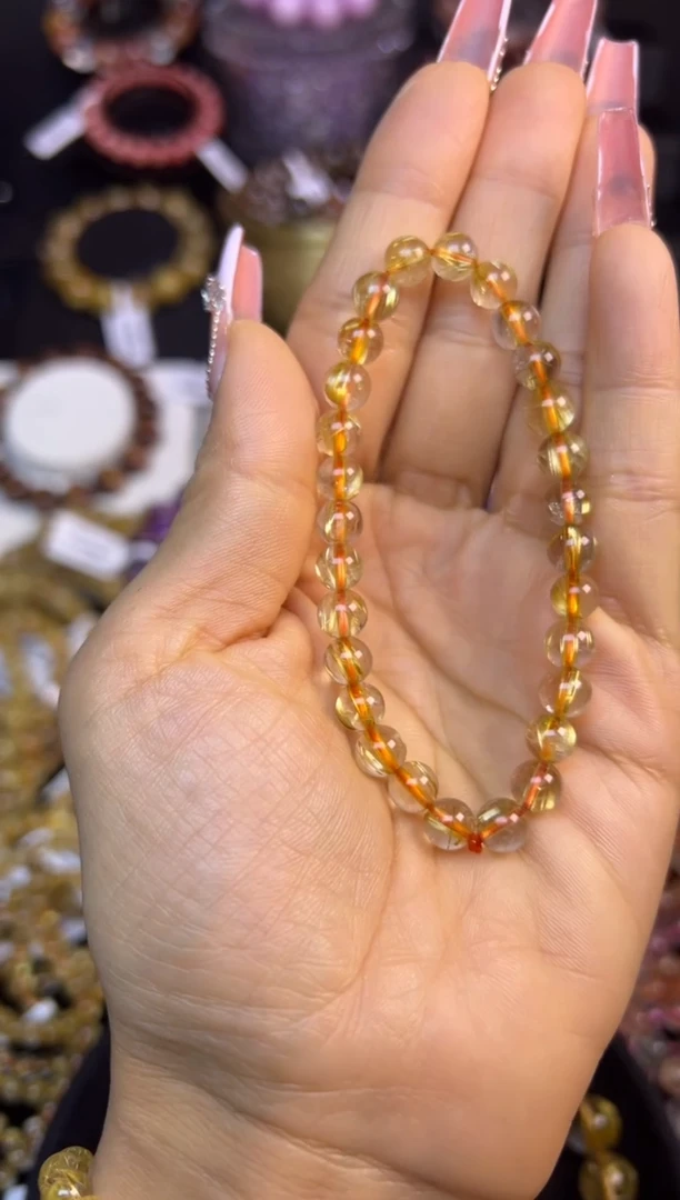 未镶嵌手串水晶金发晶6.7mm