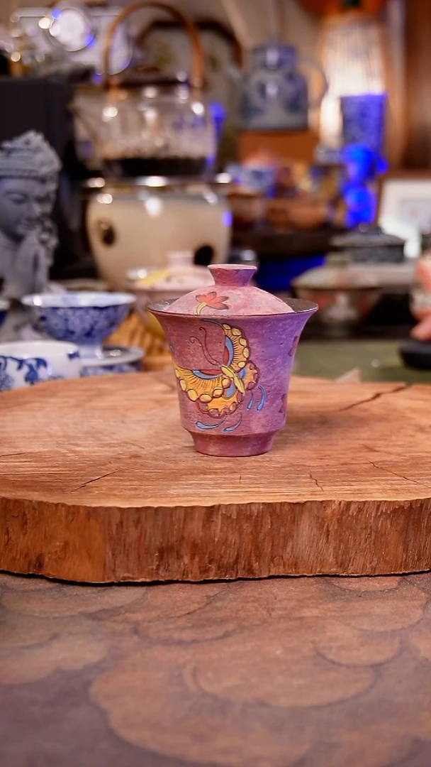 摆件陶蝴蝶手工手绘手工手绘