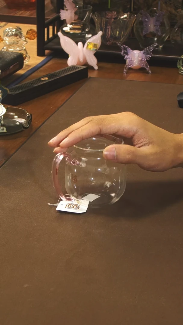 浅粉色小圆满公杯晶焱金标