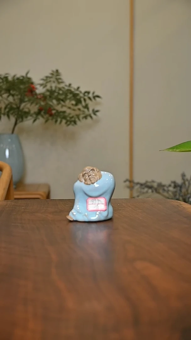 3#达摩 天青 微瑕 无款