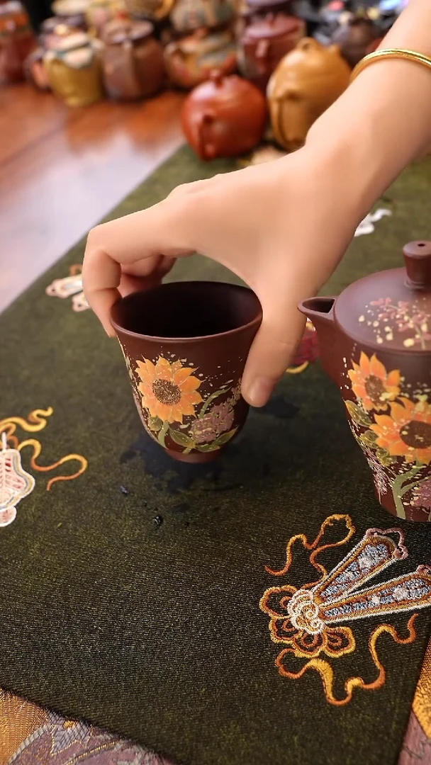 茶壶紫砂向阳而生杯