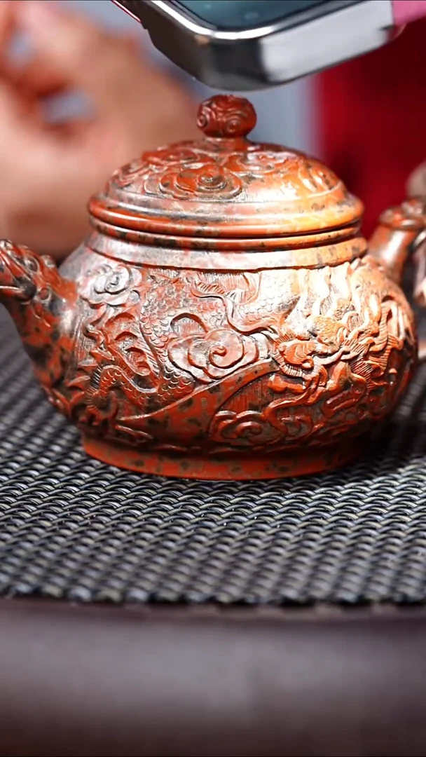 茶壶紫砂66 潘洪均 龙潘 琉金烧 180毫升