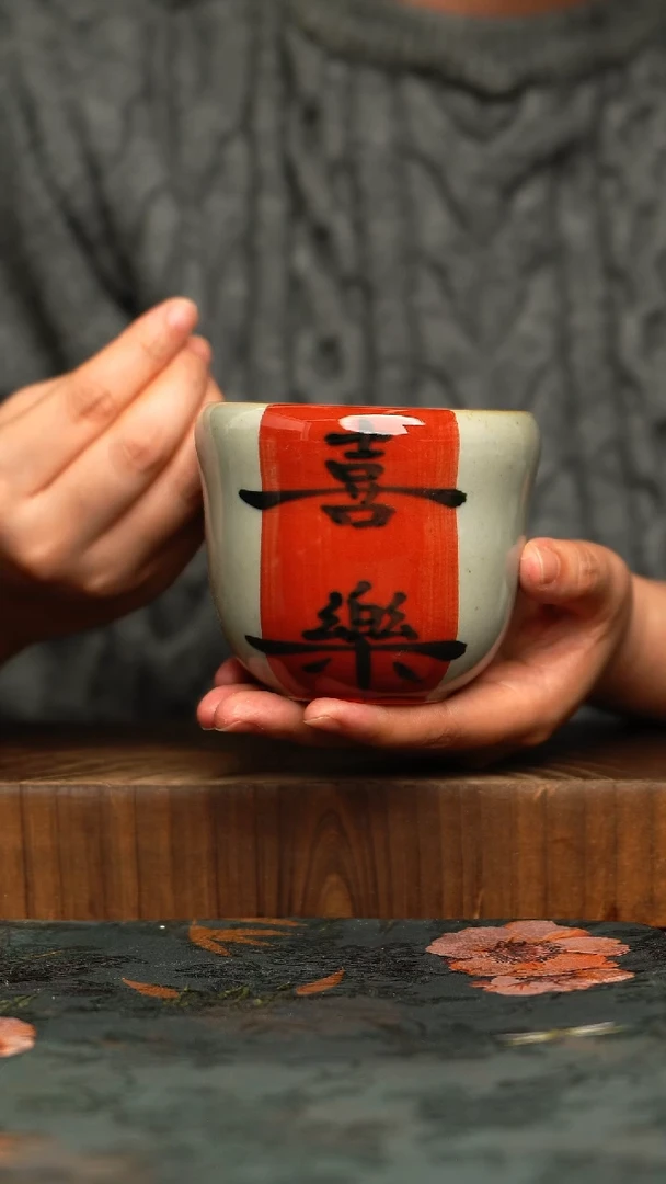 杯釉下彩手工手绘同款陶器