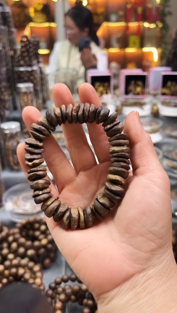 沉香手串棋楠沉水壳子单圈