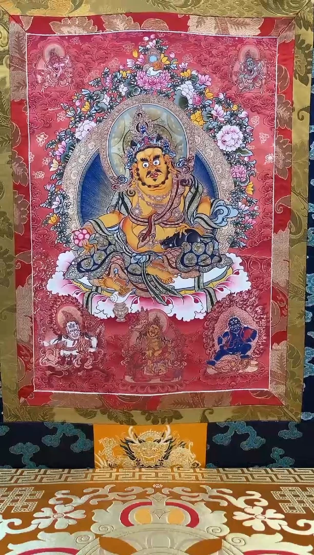 【闪购商品】卷轴画矿物质喷绘  五姓财1.3m蓝色水波纹