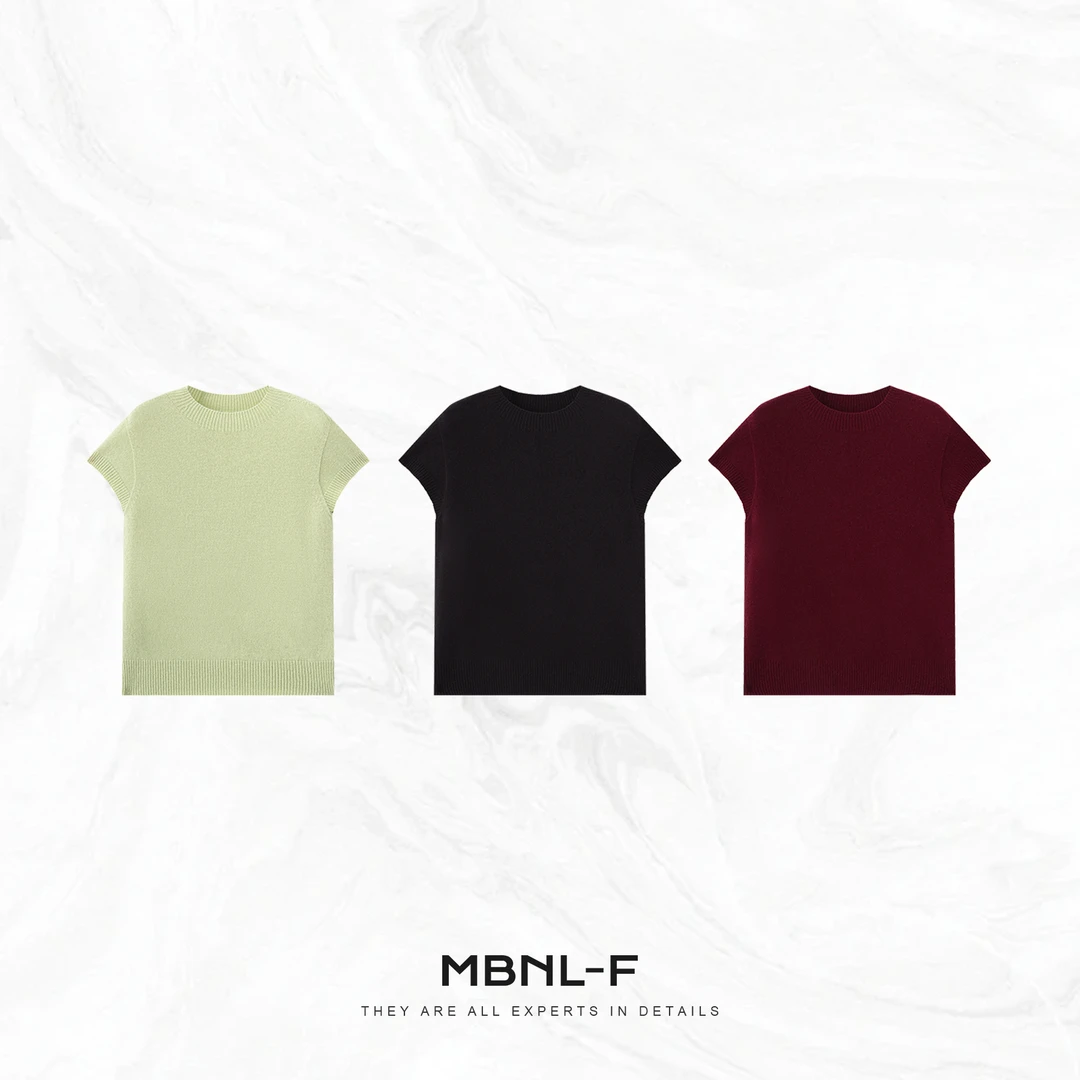 MBNL-F“毛织小飞袖” 100%高支绵羊毛极简纯色T恤 秦磊XM-XMY2513