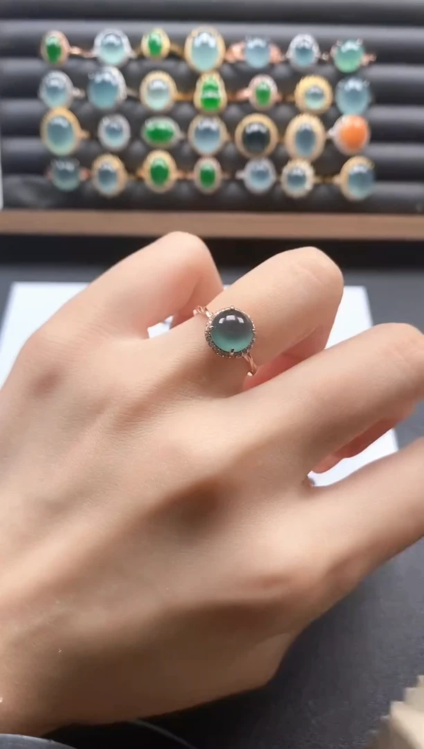 银S925镶嵌戒指翡翠51151