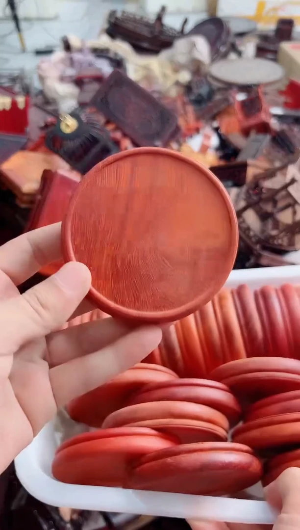 木8红木小件底座处理