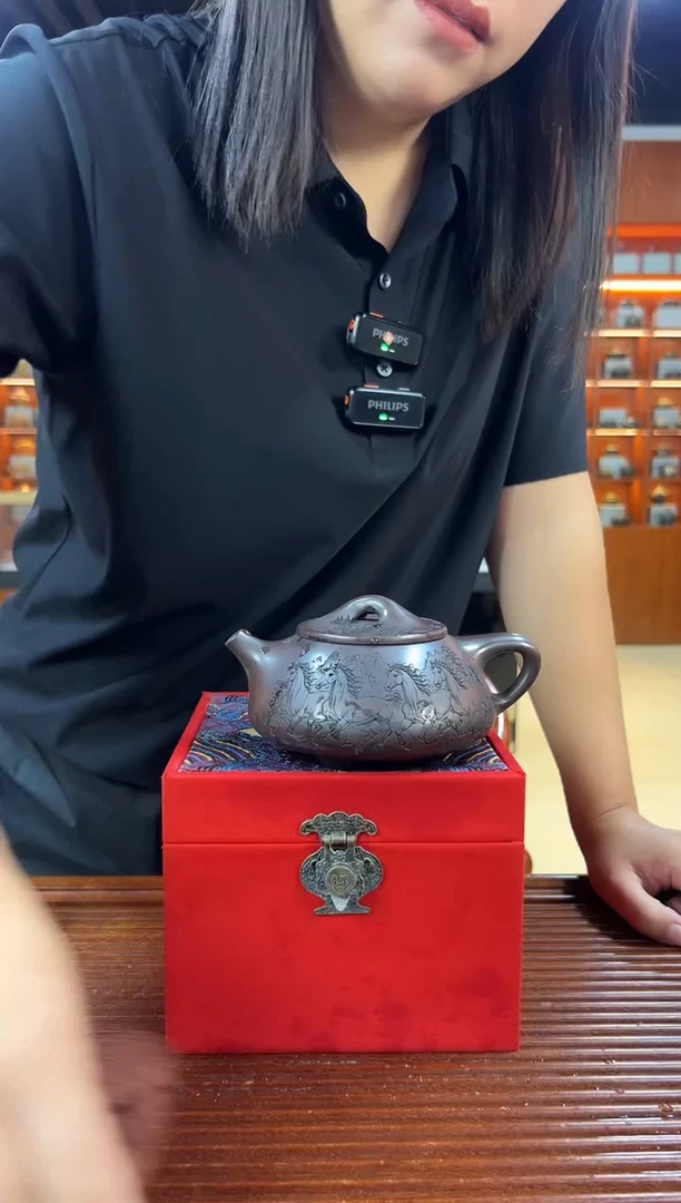 茶壶紫砂大品马到成功景舟石瓢 赤龙血砂 赵园静