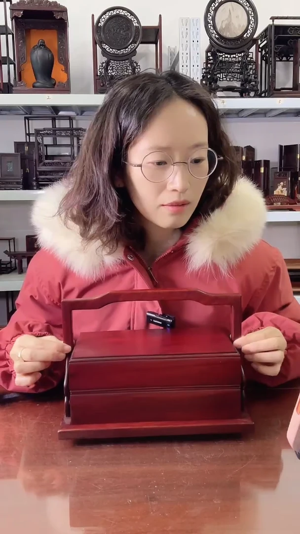 刺猬紫檀（非洲黄花梨）提盒150