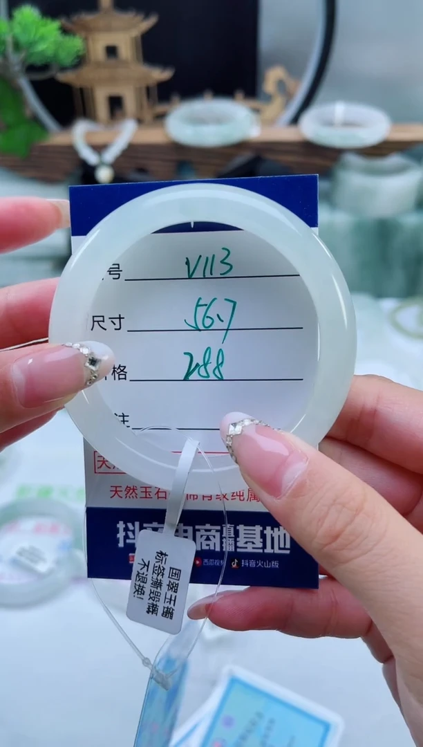 未镶嵌手镯石英质玉（天山翠）113