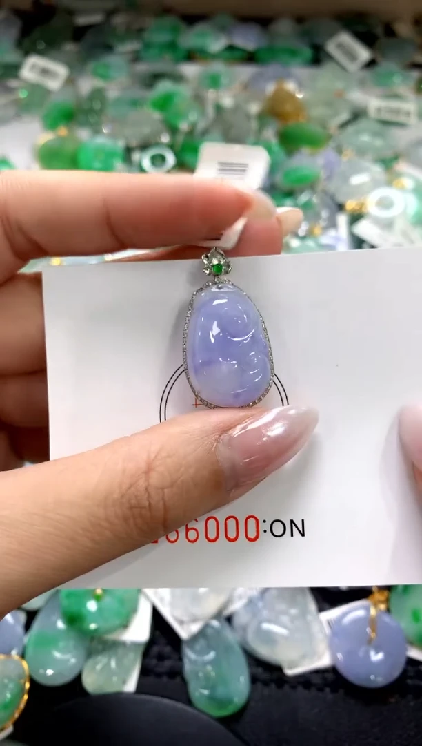 颈饰18K金镶嵌翡翠11111111