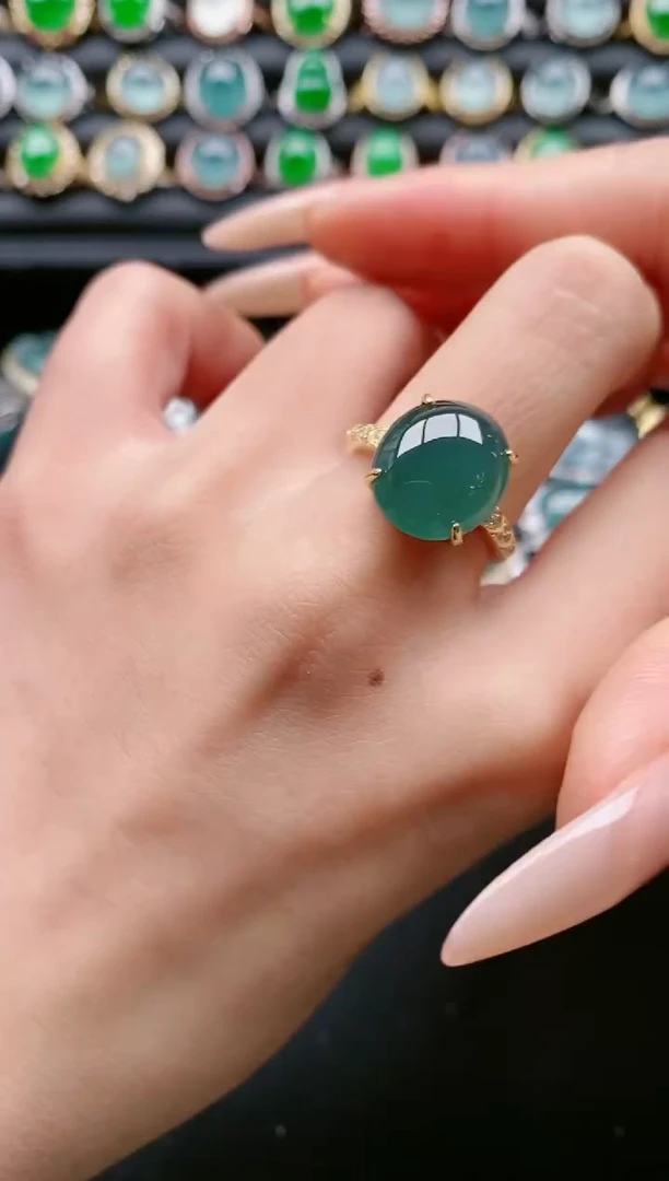 【闪购商品】翡翠戒指银S925镶嵌111111