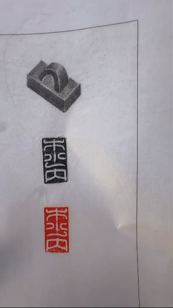 拓片用纸其他@@木少内汉半通官印全形拓1页