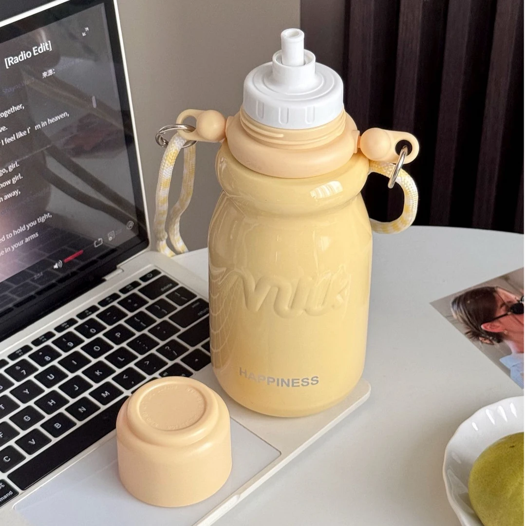 新款大容量保温杯女生316不锈钢水杯学生高颜值便捷户外保暖水壶