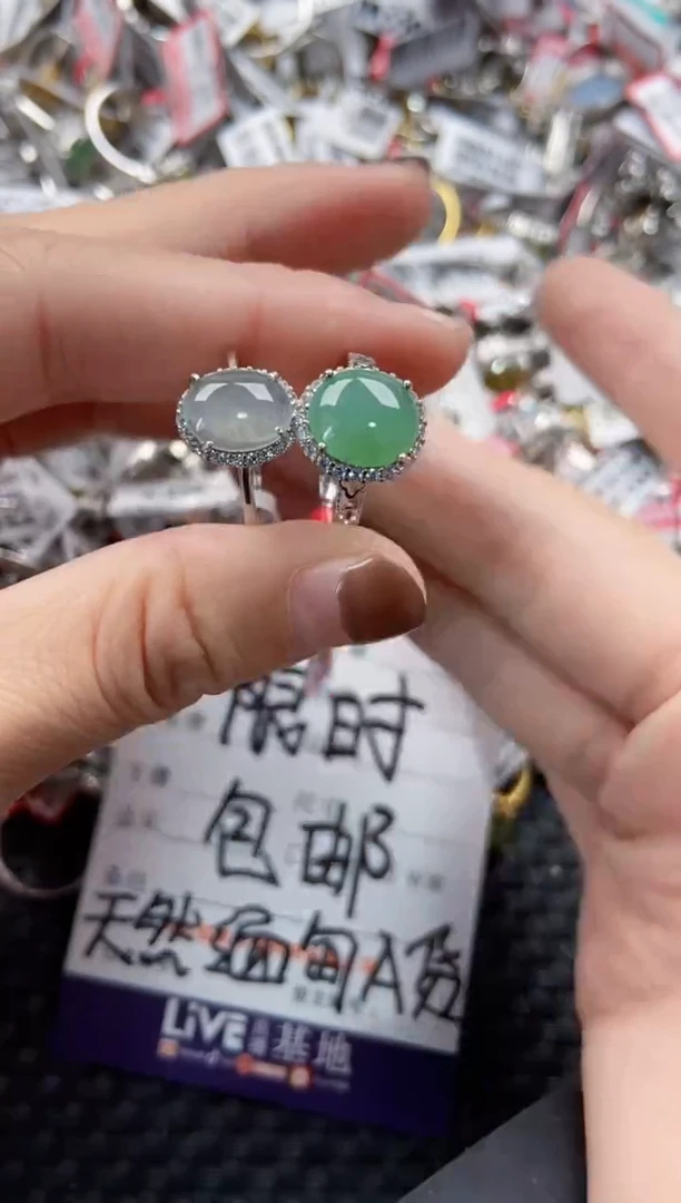 银S925镶嵌戒指翡翠11111-----5
