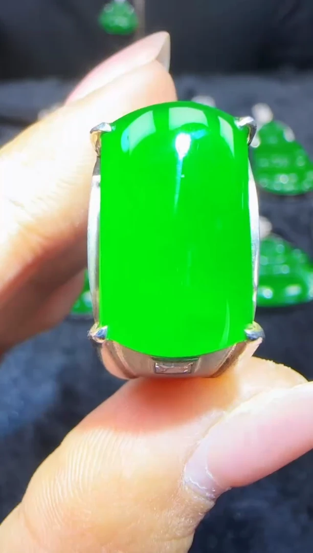 未镶嵌定制翡翠翡翠戒指28