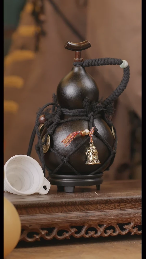 【闪购商品】209号精品天然大漆工艺防渗内胆酒葫芦~