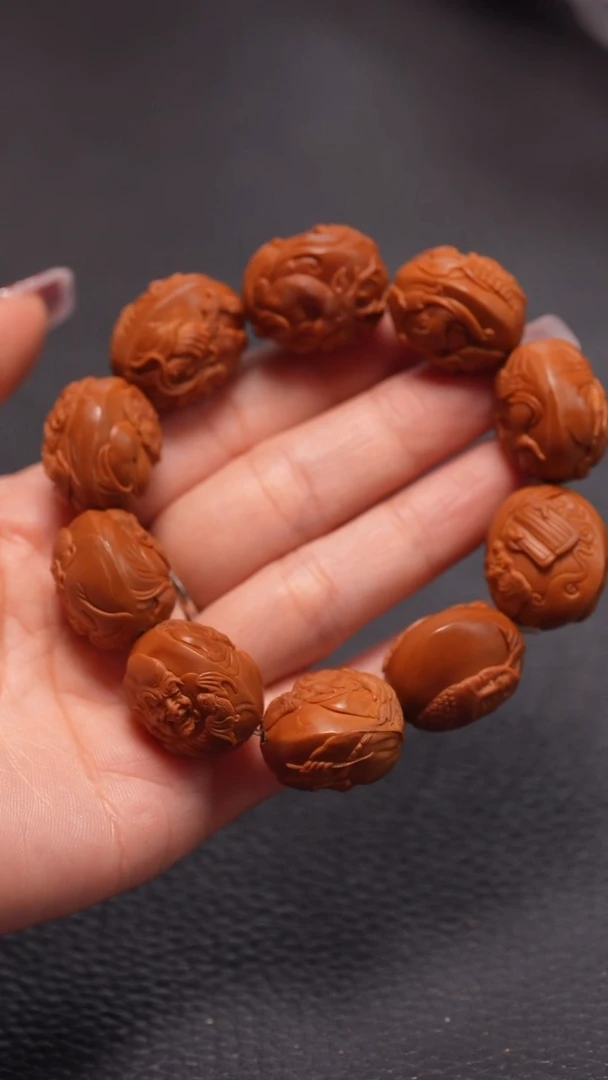 手串橄榄核2.1/铁核写实双面十八罗汉