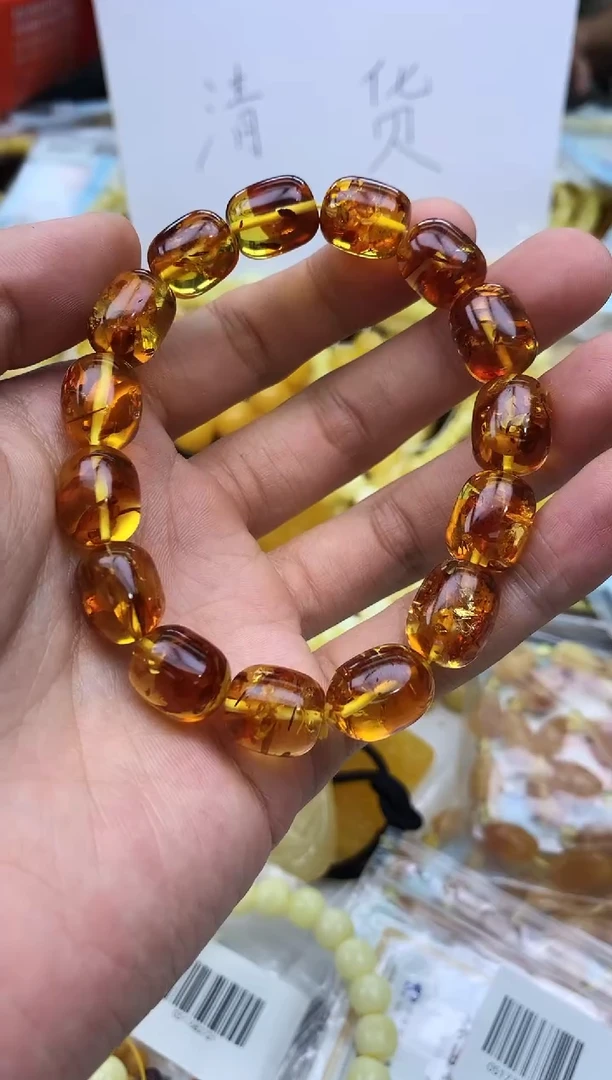 裸石蜜蜡未镶嵌手串