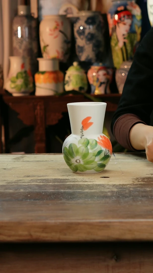 【闪购商品】瓷片景德镇纯手工釉下彩精品花瓶