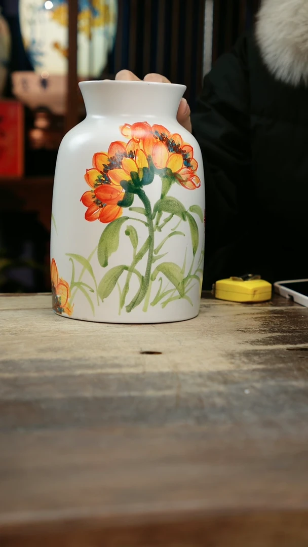 【闪购商品】瓷片景德镇纯手工釉下彩精品花瓶