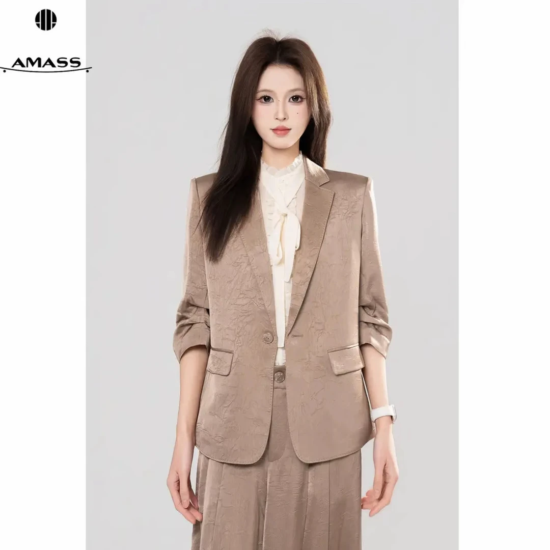 AMASS/阿玛施26早春高智职场雅丹风高定西服套装540069