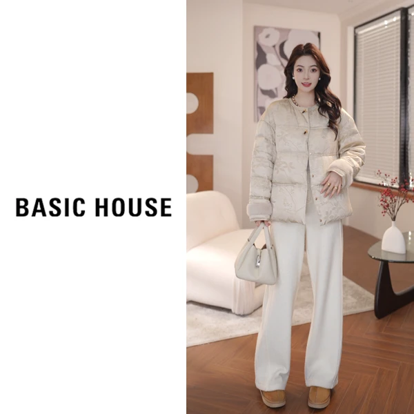 Basic House/百家好新款国风羽绒服减龄显瘦保暖外套B1194B5A882